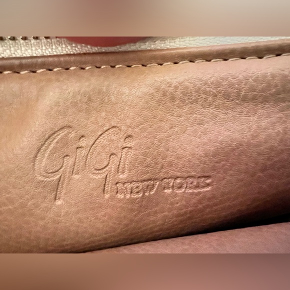 GIGI NEW YORK Skylar Military Python Embossed Cream Leather Crossbody Purse Bag - Picture 5 of 12